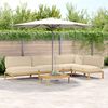 vidaXL Ensemble de Canap&eacute;s Uni 5 pcs Beige Bois d'Acacia Massif