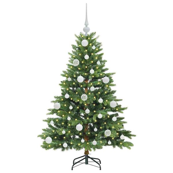 vidaXL Sapin de No&euml;l artificiel avec 150 LED Vert 120 cm PE et PVC
