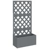 vidaXL Jardini&egrave;re en treillis Gris 65x33x135 cm WPC