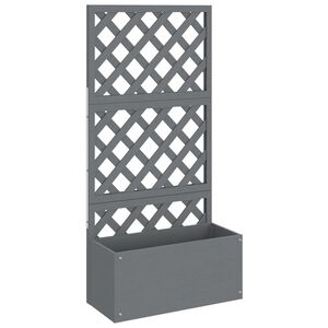 vidaXL Jardini&egrave;re en treillis Gris 65x33x135 cm WPC