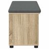 vidaXL Banc d'entr&eacute;e avec coussin Uni Ch&ecirc;ne Sonoma 100 x 38 x 46 cm