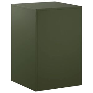 vidaXL Support de Plante Vert olive 40 x 40 x 60 cm Acier patin&eacute;