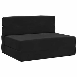 vidaXL Canap&eacute;-lit pliable Noir 70 x 72 x 60 cm Tissu
