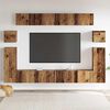 vidaXL Unites TV Montage mural 4 pcs Bois Ancien Bois d'ing&eacute;nierie