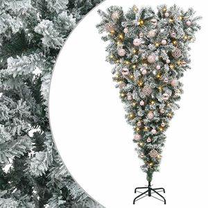 vidaXL Arbre de No&euml;l artificiel &agrave; branches articul&eacute;es &agrave; l'envers
