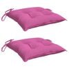 vidaXL Coussins de chaise lot de 2 rose 40x40x7 cm tissu