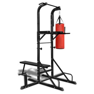 vidaXL Tour de puissance avec banc et sac de boxe