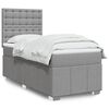 vidaXL Sommier &agrave; lattes de lit avec matelas Gris clair 90x200 cm Tissu