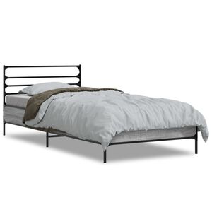 vidaXL Cadre de lit sans matelas sonoma gris 90x200 cm