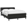 vidaXL Sommier &agrave; lattes de lit avec matelas noir 160x220 cm velours