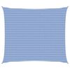 vidaXL Voile d'ombre Bleu et Blanc 6 x 8 m HDPE