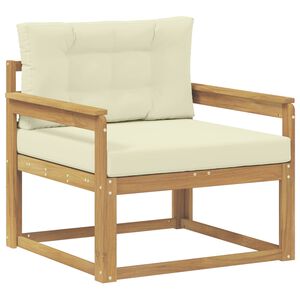 vidaXL Sofa de milieu ext&eacute;rieur Polyester Blanc