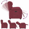 vidaXL Fauteuil inclinable Rouge bordeaux Tissu