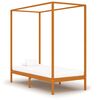 vidaXL Cadre de lit &agrave; baldaquin sans matelas bois massif 100x200 cm