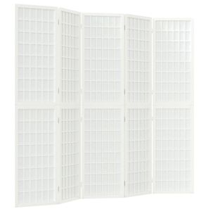 vidaXL Cloison de s&eacute;paration pliable 5 panneaux 200x170 cm Blanc