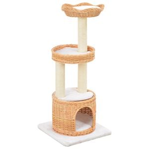 vidaXL Arbre &agrave; chat avec griffoir en sisal Naturel Bois de saule