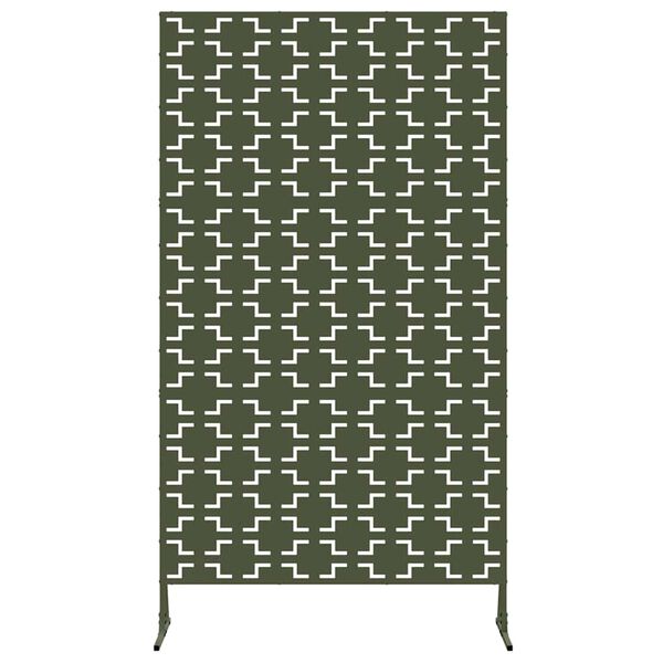 vidaXL &Eacute;cran de confidentialit&eacute; Olive 100 x 50 x 180 cm Acier