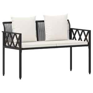 vidaXL Bancs d'ext&eacute;rieur 2 -Seater 116 x 56 x 75 cm polyrotin
