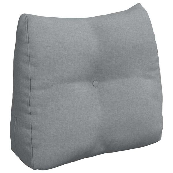 vidaXL Coussin de Dos Gris clair 60 x 24 x 50 cm tissu