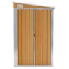 vidaXL Abri de jardin mural Marron 118x194x178 cm Acier galvanisé