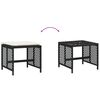 vidaXL Tabourets de jardin et coussins lot de 4 noir 41x41x36 cm rotin