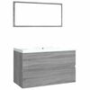 vidaXL Meubles de salle de bain Sonoma gris Bois d'ing&eacute;nierie