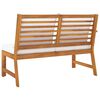 vidaXL Banc de jardin 114,5 cm avec coussin crème Bois solide d'acacia