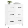 vidaXL Buffet Blanc brillant 69,5x34x90 cm Bois d'ing&eacute;nierie