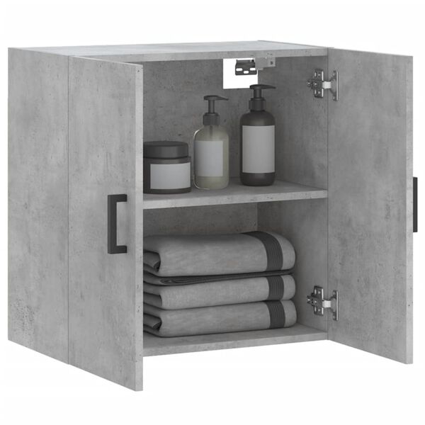 vidaXL Armoire murale gris béton 60x31x60 cm bois d'ingénierie