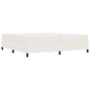 vidaXL Cadre de lit avec matelas Cr&egrave;me 200 x 200 cm tissu