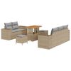 vidaXL Ensemble de canap&eacute; de jardin 8 pcs Beige et Gris clair