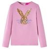 T-shirt enfants &agrave; manches longues rose br&ucirc;l&eacute; 92