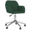 vidaXL Chaises pivotantes &agrave; manger lot de 2 vert fonc&eacute; tissu