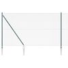 vidaXL Cl&ocirc;ture en maillons avec pointes 10 x 1,5 m Vert Maille