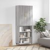 vidaXL Buffet haut Sonoma gris 69,5x34x180 cm Bois d'ing&eacute;nierie