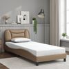 vidaXL Cadre de lit sans matelas Hvar cappuccino 80x200 cm similicuir