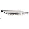 vidaXL Auvent r&eacute;tractable Gris clair et blanc 3 x 2,5 m