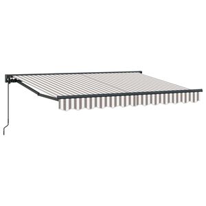 vidaXL Auvent r&eacute;tractable Gris clair et blanc 3 x 2,5 m