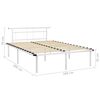 vidaXL Cadre de lit sans matelas blanc m&eacute;tal 160x200 cm