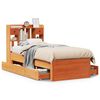 vidaXL Lit biblioth&egrave;que sans matelas cire marron 75x190 cm pin massif