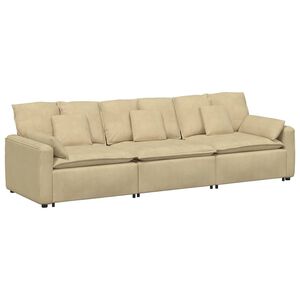 vidaXL Canap&eacute; modulable avec coussins gris-vert