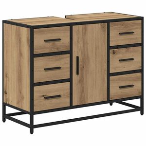 vidaXL Cabinet de salle de bain Ch&ecirc;ne artisanal 80 x 33 x 60 cm