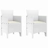 vidaXL Chaise de jardin 2 pcs Blanc 53 x 49 x 85 cm Polypropyl&egrave;ne