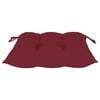 vidaXL Chaises de jardin avec coussins rouge bordeaux lot de 4 Teck