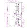 vidaXL Haut Armoire Montage mural Ch&ecirc;ne artisanal 69,5 x 34 x 180 cm