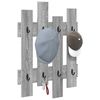 vidaXL Porte-manteau mural Montage mural Gris Sonoma 60 x 3 x 82 cm