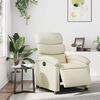 vidaXL Fauteuil inclinable électrique Crème Similicuir
