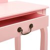 vidaXL Coiffeuse et tabouret Rose 65x36x128 cm Bois de paulownia MDF