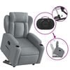 vidaXL Fauteuil inclinable Gris clair Tissu