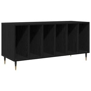 vidaXL Meuble &agrave; vinyles Ch&ecirc;ne noir 100 x 38 x 48 cm Bois d'ing&eacute;nierie